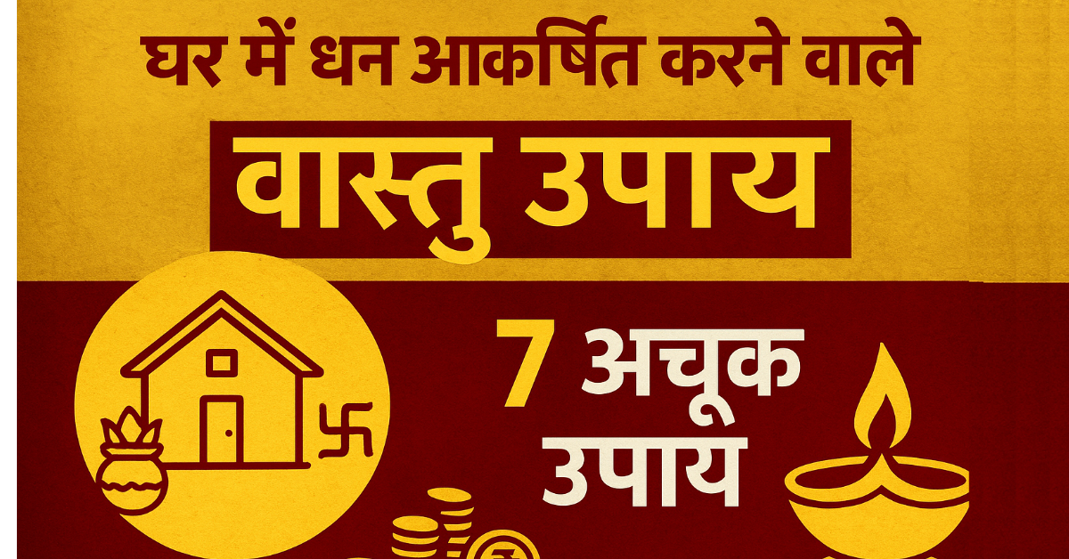 घर में धन की बरकत बढ़ाने के 7 अचूक वास्तु उपाय — एक बार आज़माएं, लक्ष्मी जी की कृपा बरसेगी!